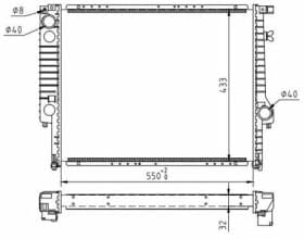 Радиатор охлаждения двигателя