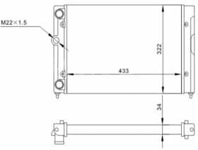 Радиатор охлаждения двигателя Hart 600356