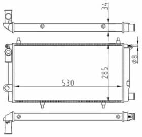 Радіатор охолодження двигуна