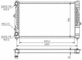 Радіатор охолодження двигуна Радіатор охолодження двигуна