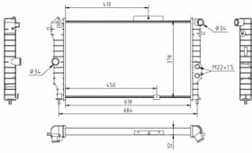 Радиатор охлаждения двигателя