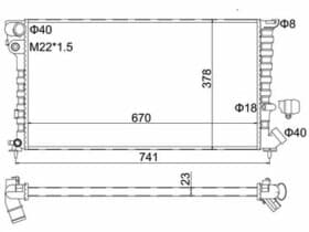Радіатор охолодження двигуна Радіатор охолодження двигуна