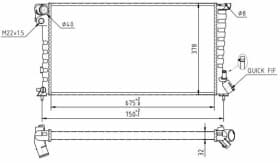 Радіатор охолодження двигуна Радіатор охолодження двигуна