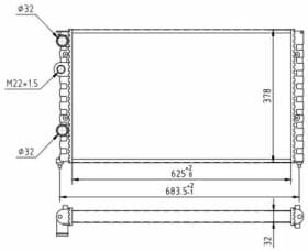 Радіатор охолодження двигуна Радіатор охолодження двигуна