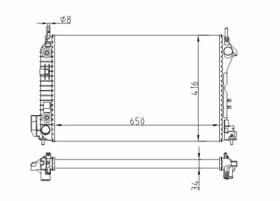 Радиатор охлаждения двигателя