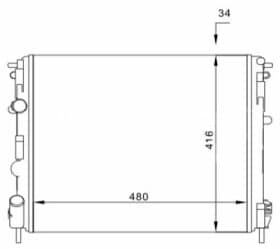 Радіатор охолодження двигуна Радіатор охолодження двигуна