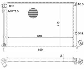 Радиатор охлаждения двигателя