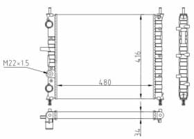Радиатор охлаждения двигателя