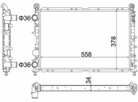 Радиатор охлаждения двигателя