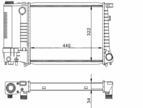 Радиатор охлаждения двигателя