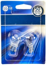 Автолампа General Electric Electric Basic W21W W3x16d 21 W прозрачная 74402b