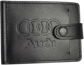 Зажим для купюр Poputchik 4021-040 с логотипом Audi цвет черный