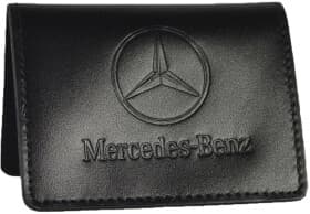Обкладинка для прав і техпаспорта Poputchik 5164-035 з логотипом Mercedes-Benz колір чорний