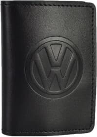 Обкладинка для прав і техпаспорта Poputchik 5164-031 з логотипом Volkswagen колір чорний