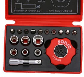 Набір бит та торцевих головок з тримачем Sonic 101901 10 шт. Набір бит та торцевих головок з тримачем Sonic 101901 10 шт.