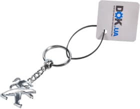 Брелок AutoTechteile с логотипом Peugeot серый PE2