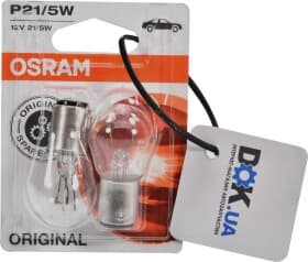 Автолампа Osram Original P21/5W BAY15d 5 W 21 W прозрачная 7528-02B