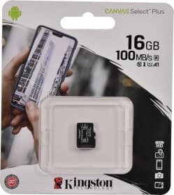 Карта памяти Kingston Canvas Select Plus microSDHC 16 ГБ