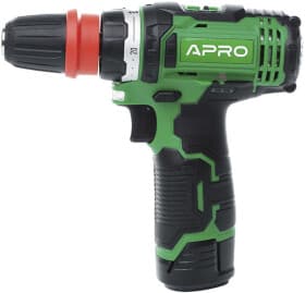 Шурупокрут Apro акумуляторний 12DC (2 акумулятори + ЗП + чохол)