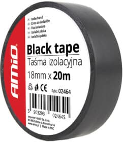 Изолента Amio 02464 черный ПВХ 18 мм х 20 м