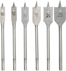 Набор сверл Vorel перьевых по дереву 22500 10-25 мм 6 шт.