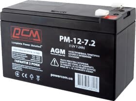 Акумулятор для ДБЖ Powercom PM-12-7.2 340035 7.2 Аг 12 В Акумулятор для ДБЖ Powercom PM-12-7.2 340035 7.2 Аг 12 В