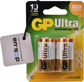 Батарейка GP Super Alkaline 14AU-U2 LR14 1,5 V 2 шт