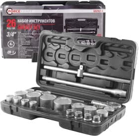 Набор торцевых головок и комплектующих Forcekraft FK-68262-5 1", 3/4" (26 пр.)