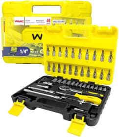 Набор торцевых головок и комплектующих WMC Tools WT-2462-5-EURO 1/4" (46 пр.)