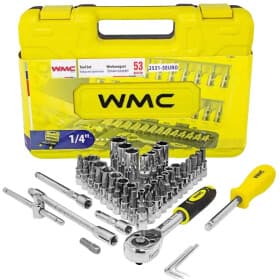 Набор торцевых головок и комплектующих WMC Tools WT-2531-5EURO 1/4" (53 пр.)