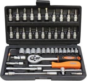 Набір торцевих головок та компонентів ISMA IS-2462-5 1/4" (46 пр.)