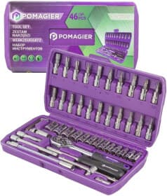 Набір торцевих головок та компонентів Pomogier PG-2462-5 1/4" (46 пр.)