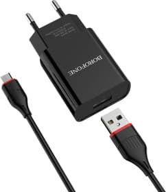 Мережевий зарядний пристрій Borofone BA20A Sharp BA20AMB 10,5 Вт