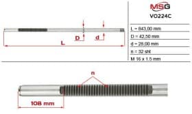Ремкомплект кермової рейки