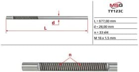 Кермова тяга MSG ty123c