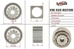 ШРУС MSG VW025ROTOR
