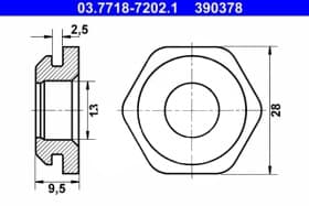 Прокладка вакуумного патрубка тормозной системы ATE 03.7718-7202.1