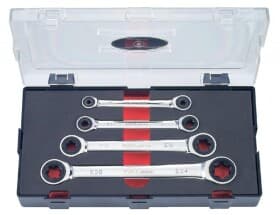 Набор ключей накидных трещоточных Force K50411 E6-E24 4 шт