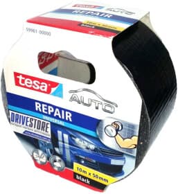 Изолента Tesa DUCTTAPETS50 черная полиэтиленовая 50 мм x 10 м