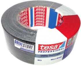 Изолента Tesa DUCTTAPETS48 черная на тканевой основе 48 мм x 50 м