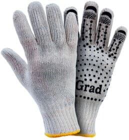 Перчатки рабочие Grad трикотажные с покрытием ПВХ белые