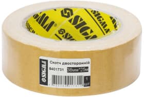 Двухсторонний скотч Sigma 8401731 на полипропиленовой основе 38 мм x 25 м