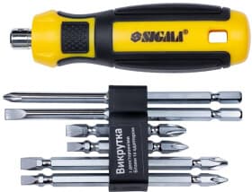 Отвертка с набором бит Sigma Mega 4009711