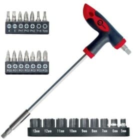 Отвертка с набором бит Intertool HT0422