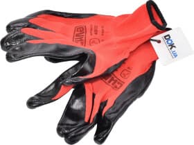 Перчатки рабочие Сила хб с нитриловым покрытием красные