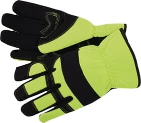 Перчатки рабочие Yato синтетические с кожаными вставками зеленые