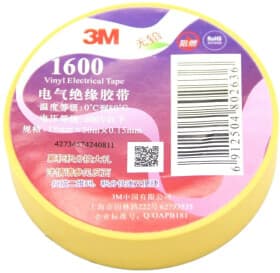 Ізоляційна стрічка 3M 1600 46746 жовта ПВХ 18 мм х 20 м