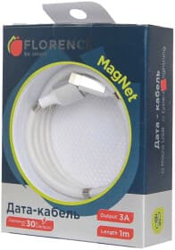 Кабель Florence MagNet FL-2202-WL USB - Apple Lightning 1 м