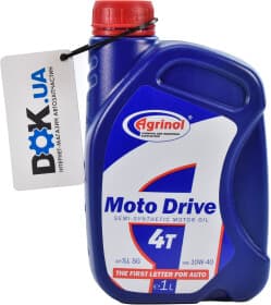 Моторное масло 4T Agrinol Moto Drive 10W-40 полусинтетическое