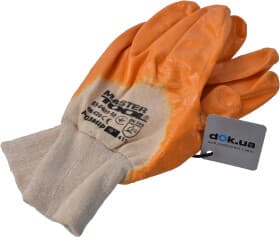 Перчатки рабочие MasterTool хб с нитриловым покрытием оранжевые